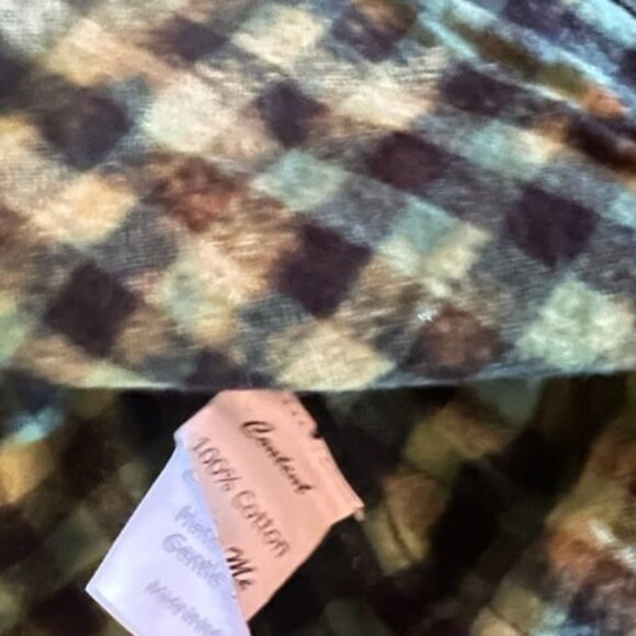 A Rare Bird Handmade Cotton Plaid Shirt With Santa Design tie dye bleached - Picture 4 of 8